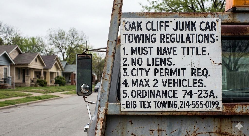 Junk Car Towing Regulations in Oak Cliff, TX	Junk Car Towing Regulations in Oak Cliff, TX